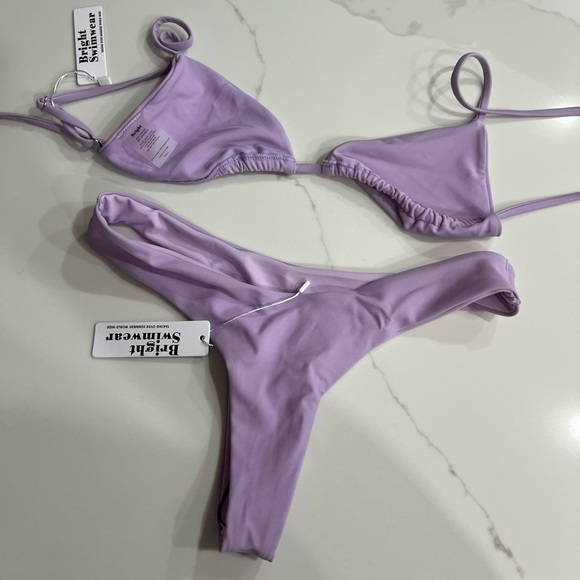 Bright Swimwear lilac bikini Sz Small - Picture 2 of 4